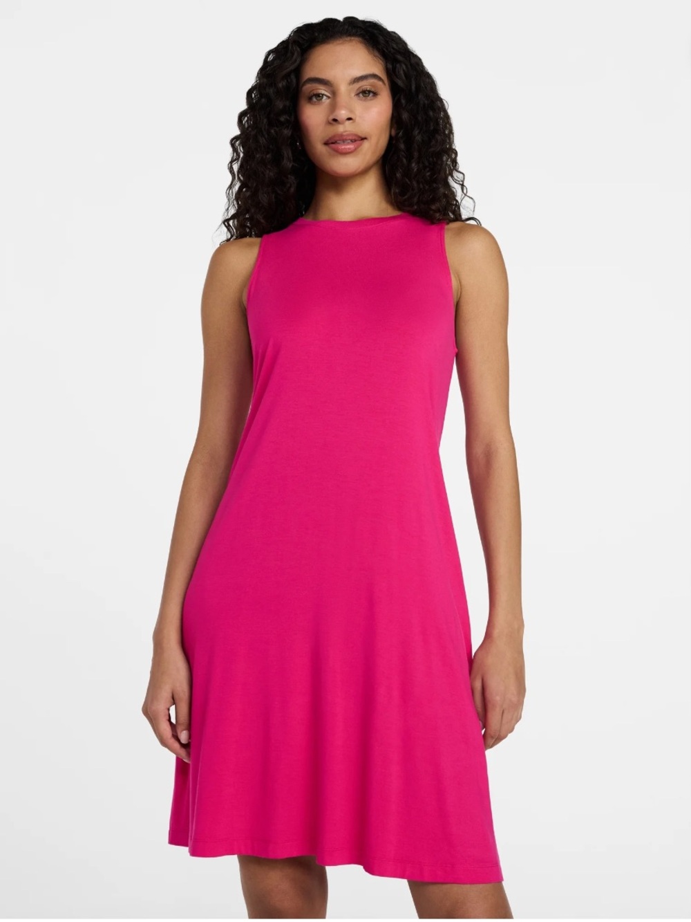 Time and Tru Women’s Sleeveless Knit Swing Dress - Picture 3 of 5